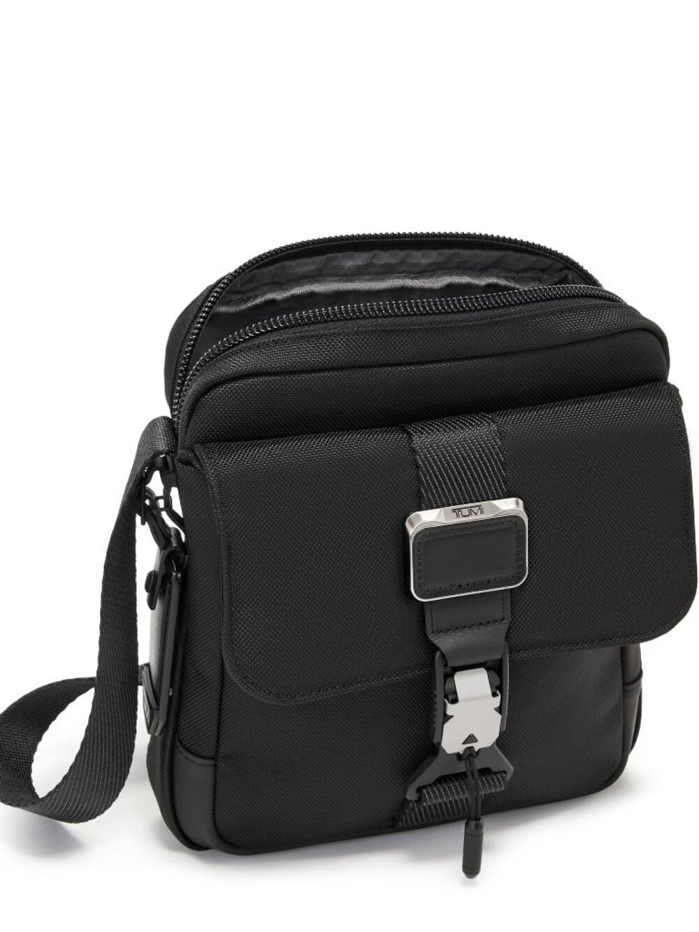 👜 NEW TUMI Alpha Bravo Junior Crossbody 0232709 Black Ballistic Nylon Bag